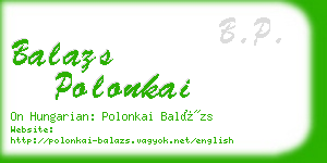 balazs polonkai business card